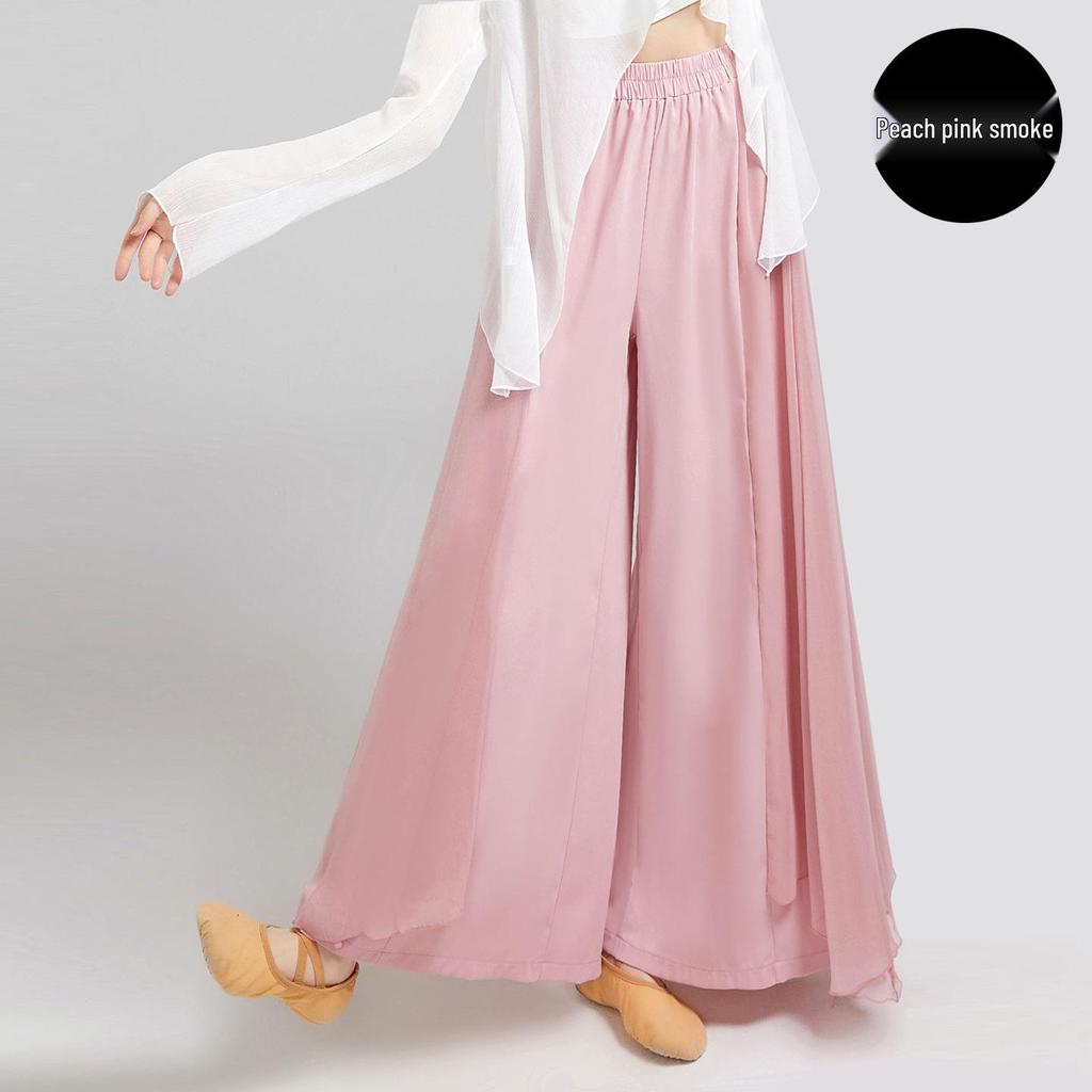 Women's Ethnic Classical Dance Wide-Leg Pants - Figure Shaping Practice Wear for Modern Dance