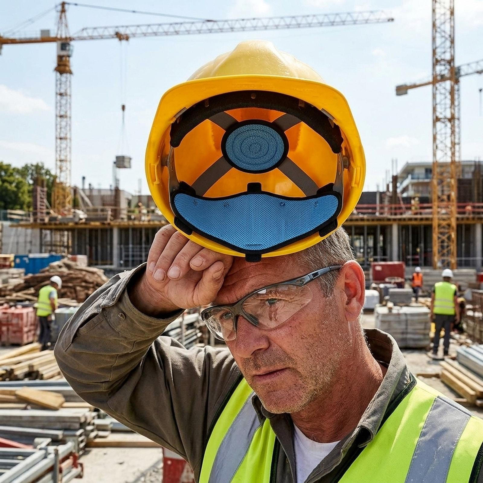 

Helmet Insert Lining with Breathable Sweat-Absorbing Mesh Pad, Removable And Washable, for Men синий