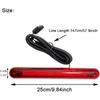 Third Brake Light Assembly 12V Universal,3Rd Brake Lights Bar 24 LED,Stop Light Lamp Strip,Camper Shell Trailer Cargo High Mount Brake Light(Red)