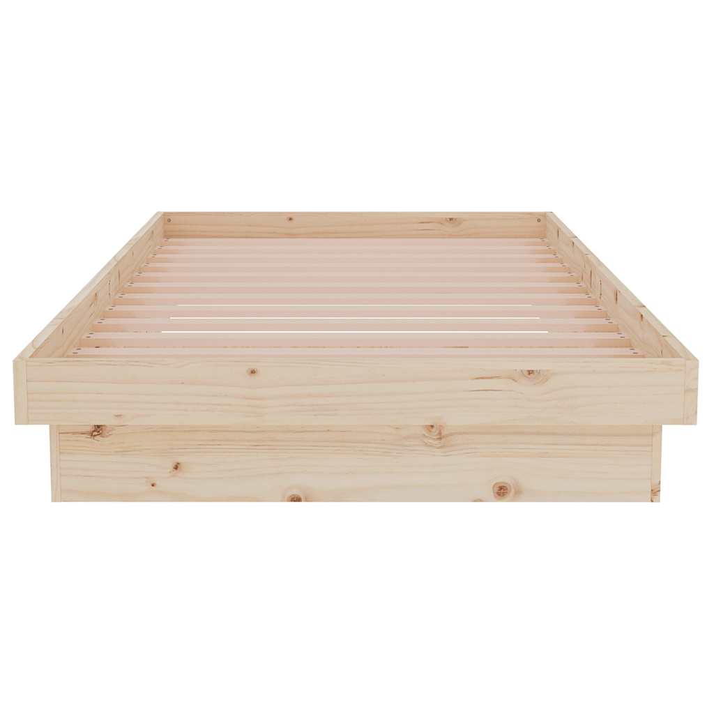Solid Wood Bed Frame 90 X 190 Cm