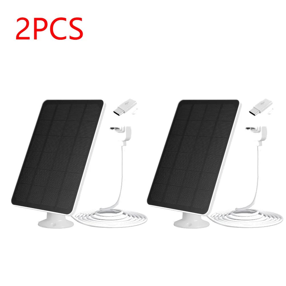 1-3PCS Solar Panel Camera Charger 360°Adjustable Wall Mount Camera Solar Panel for Arlo Essential Spotlight/XL Spotlight Camera