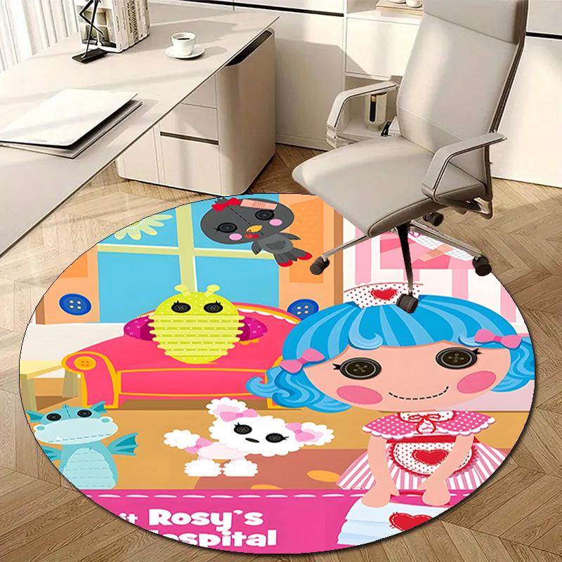 1pc Lalaloopsy4 Design Printed Area Round Carpet for Bedroom Living Room Home Decor Rugs Mat Non Slip Mat Rug for Bedside