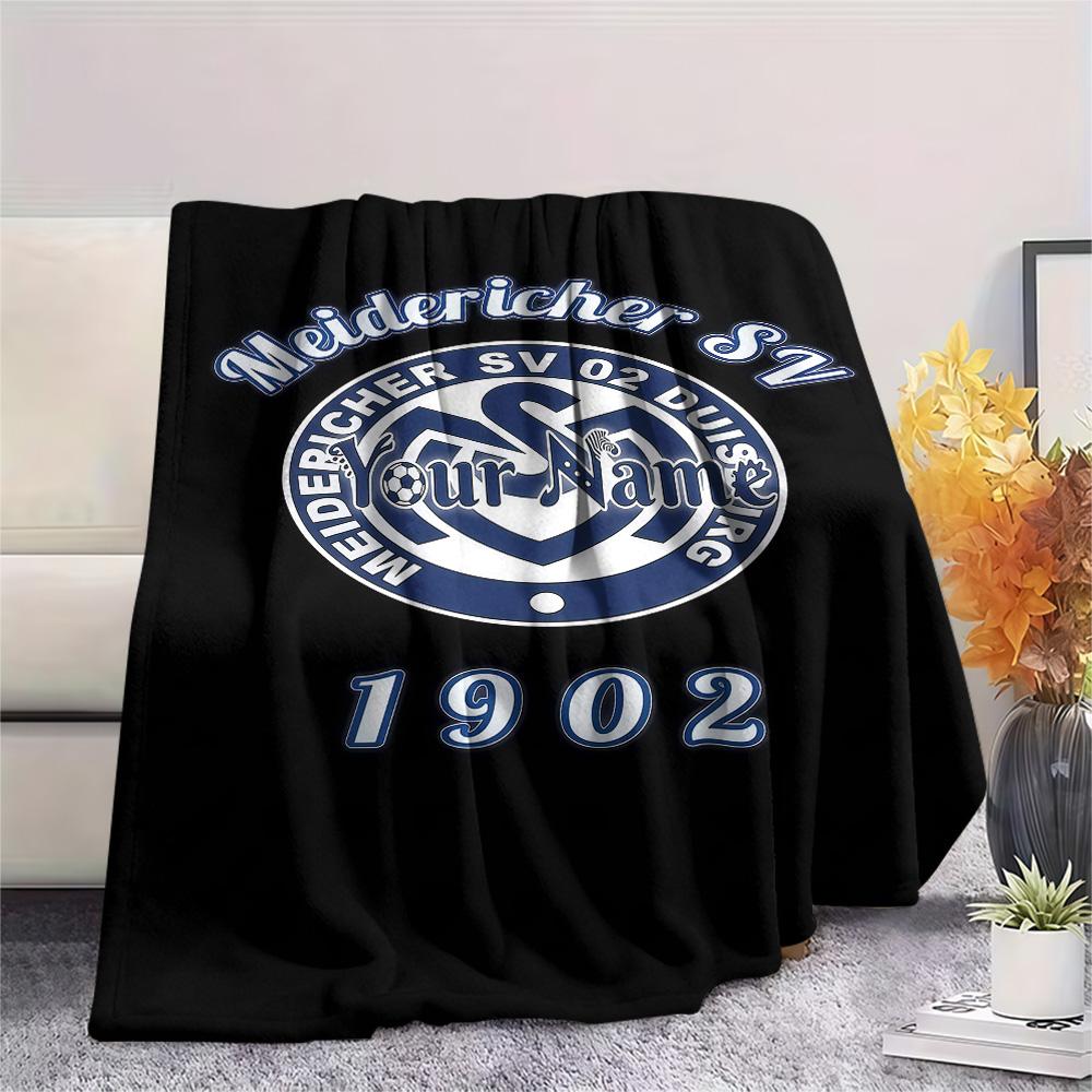 1PC Msv Duisburg Custom Name Patterned Flannel Blanket Suitable For All Seasons For Home Decor Warmth And Comfort Gifts Holiday Present