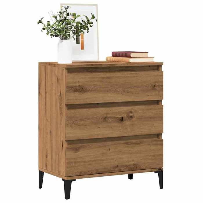 VidaXL Buffet Artisanal Oak 60x35x70 Cm Engineered Wood, Cabinet, Cupboard, Highboard, Sideboard, Cabinet of 856483
