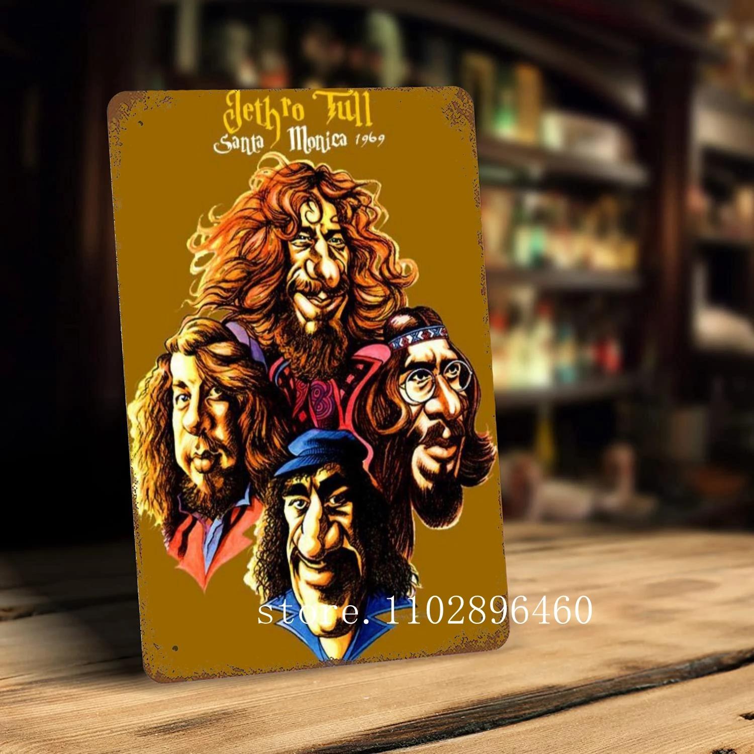 Jethro Tull Metallschilder & Schilder Wanddeko Vintage Blechschilder Captain Metallposter Deko für Bar Pub Club Wanddekoration 20x30cm（7.8x11.8inch）