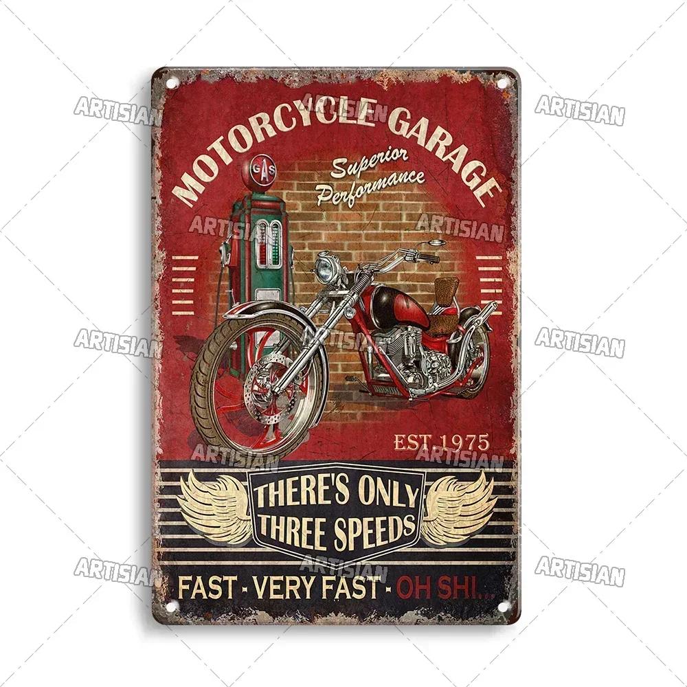 Crosscountry Motorcycle Tin Sign Vintage Metal Wall Decor Garage Home Bar Metal Plaque
