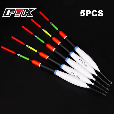 FTK Angelposen Set 5 StückBoje Schwimmer Posen Fluktuieren Mischgröße Farbe Pose Boje für Angelzubehör