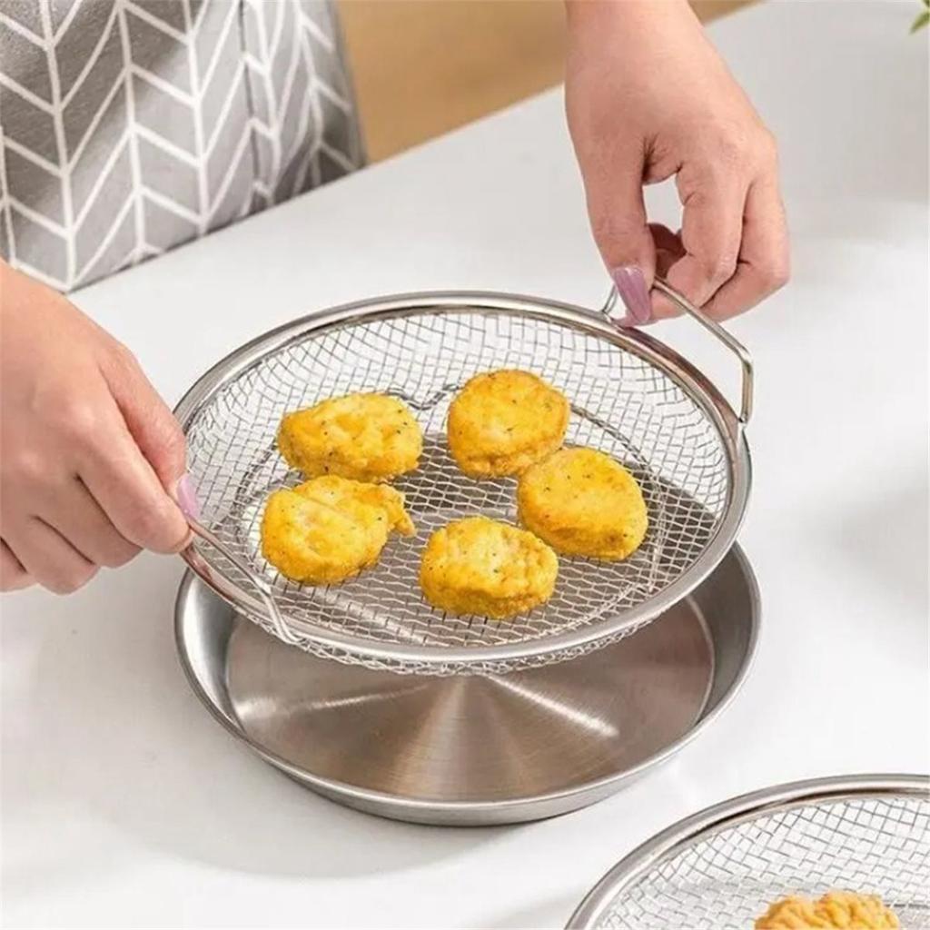 Edelstahl Scheibenfilter Haushalt Küche Grill Frittieröl Ablass Artefakt Snacköl Filterplatte Ablass Gitterplatte