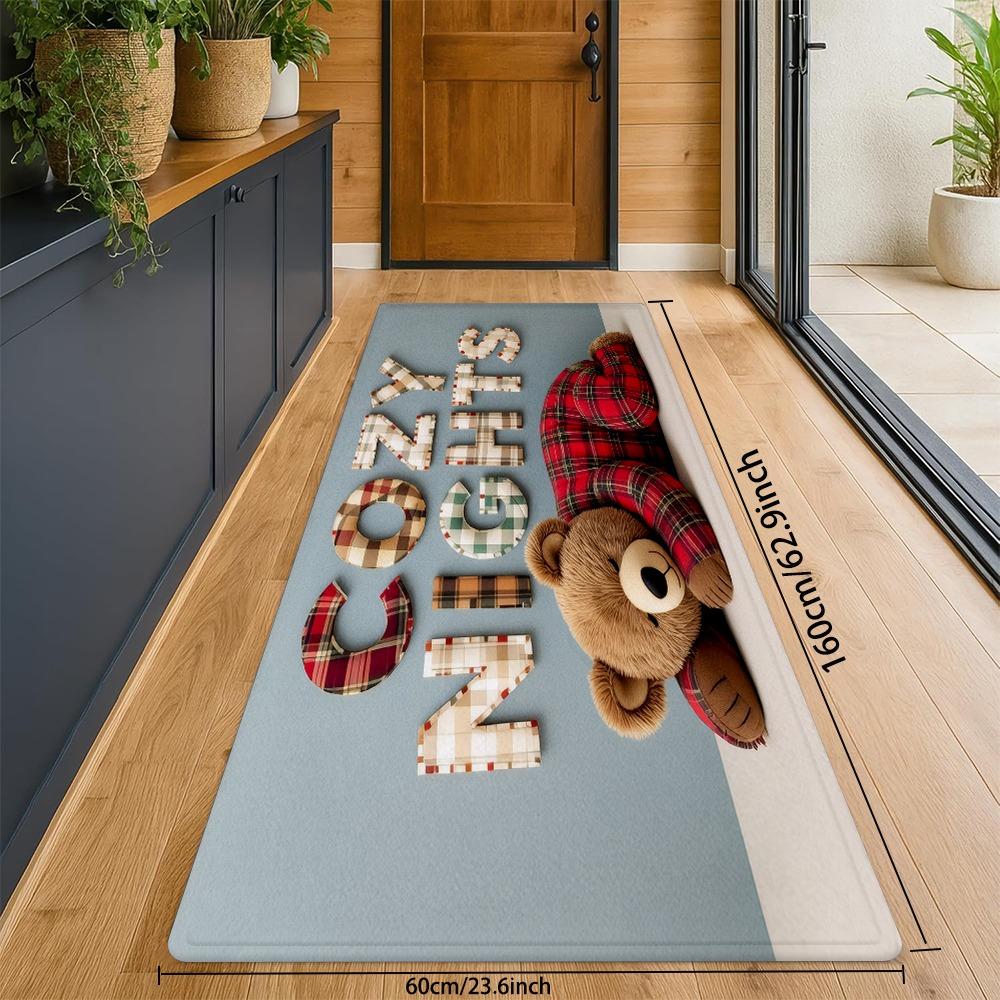 1pc Rural Christmas Doormat, The Perfect Floor Mat for Outdoor And Indoor, Enhancing House Decoration And Protecting The Floor M