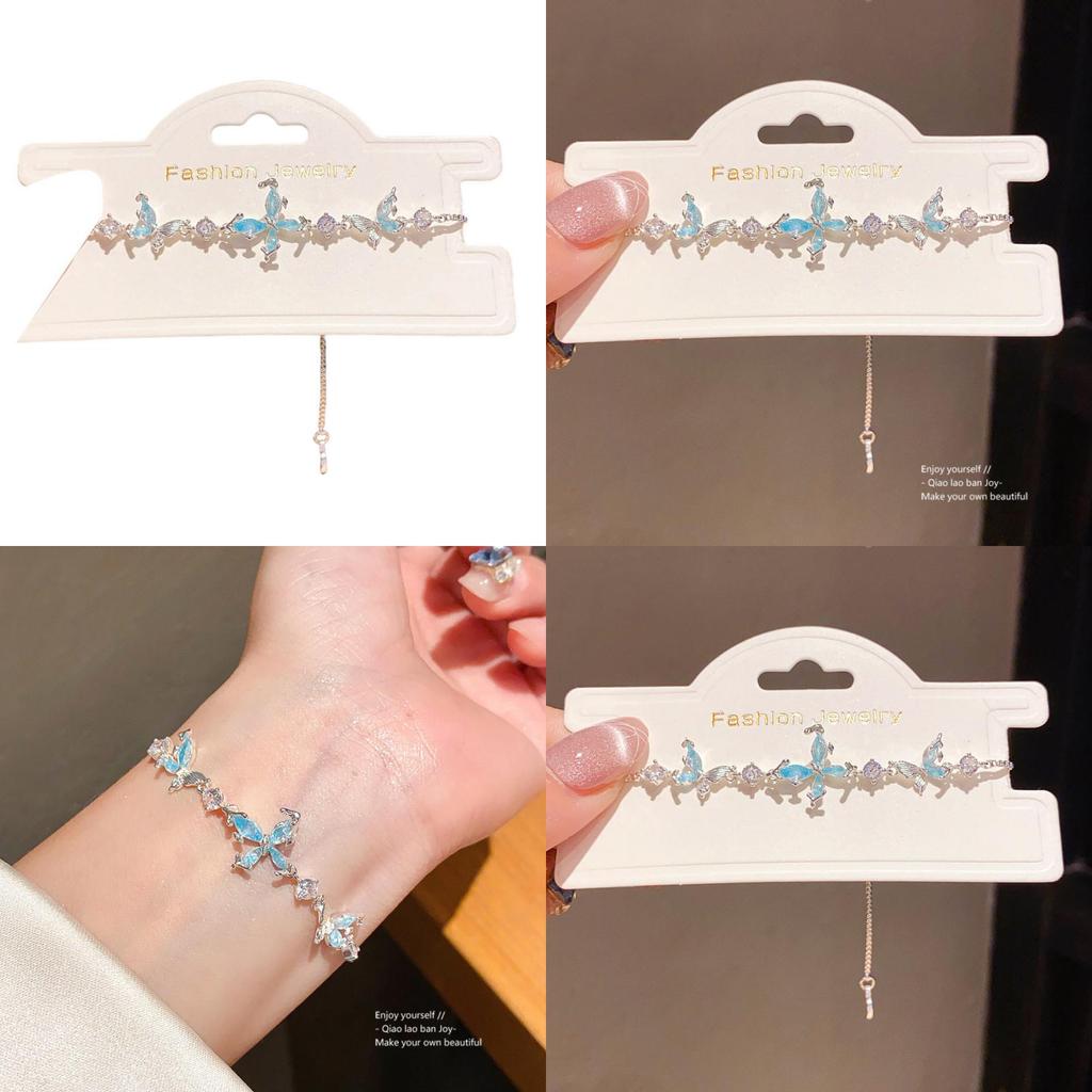 Animal Zircon Butterfly Pendant Fashion Bracelet With Cubic Zirconia For Women
