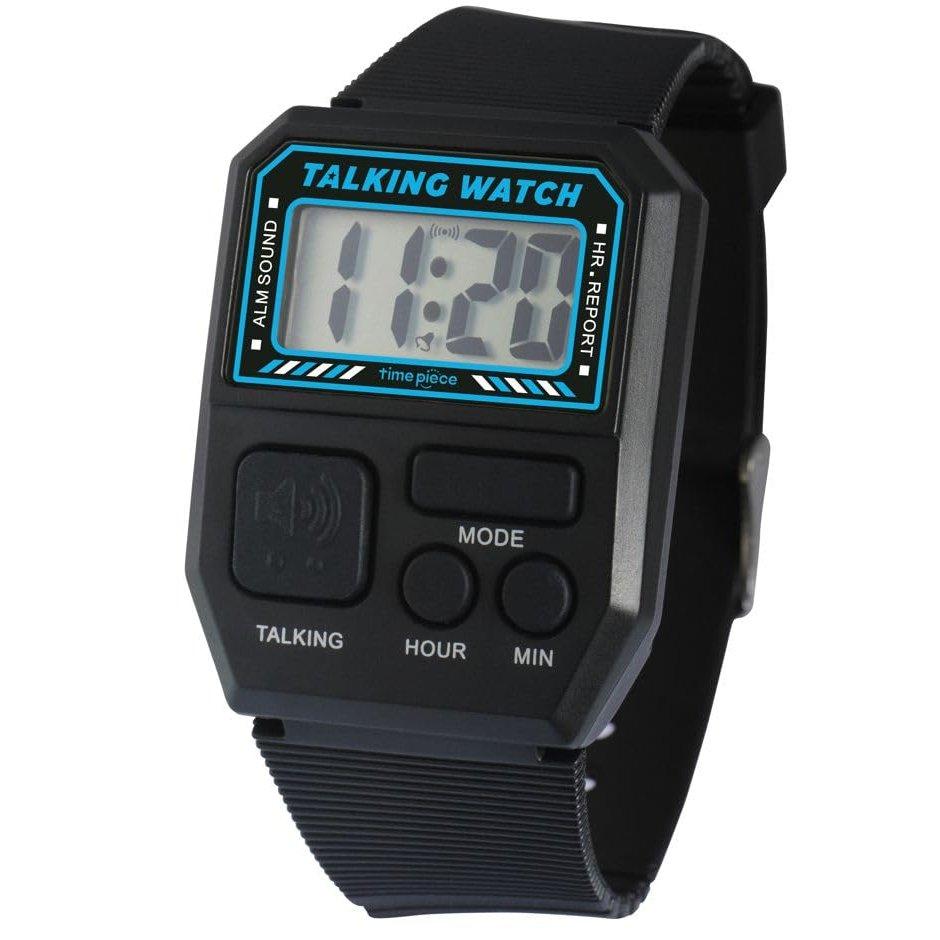 Time Piece Talking Watch - Accessible Digital Watch with Alarm and Snooze, Unisex Design
