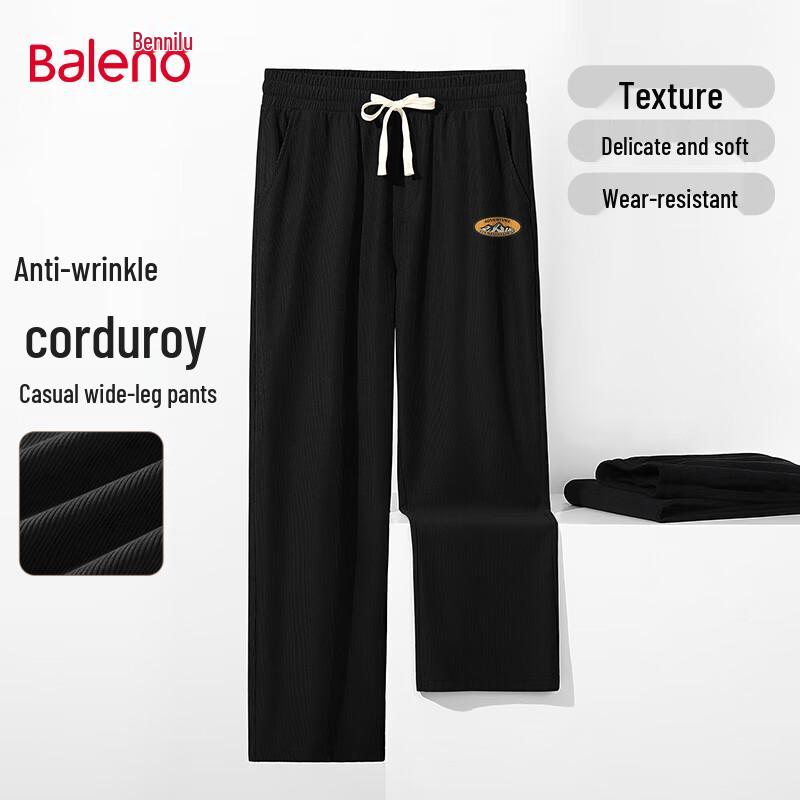 

Baleno Men s Retro Corduroy Loose Wide-Leg Casual Pants 3XL
