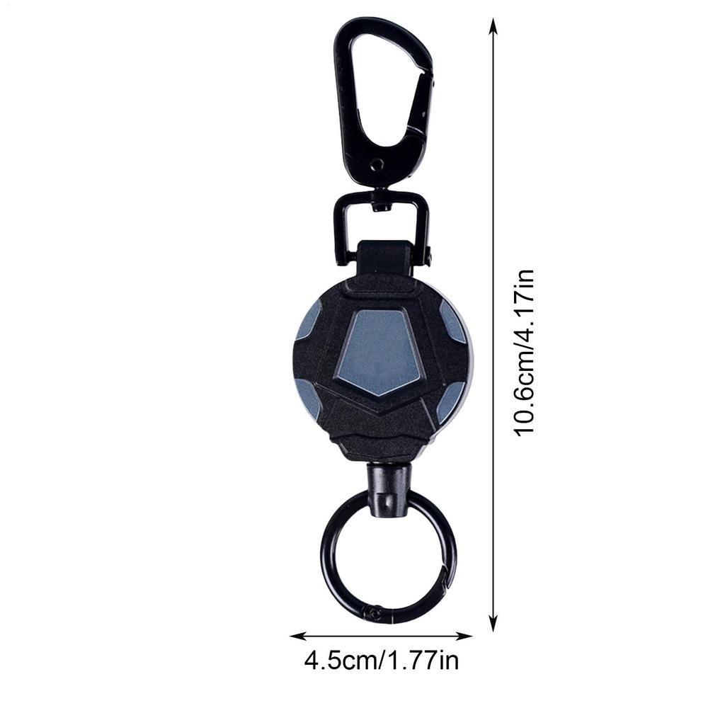 Heavy Duty Retractable Keychain Metal Retractable Heavy Duty Carabiner Quick Release Keychain For Hospital Offices School Work