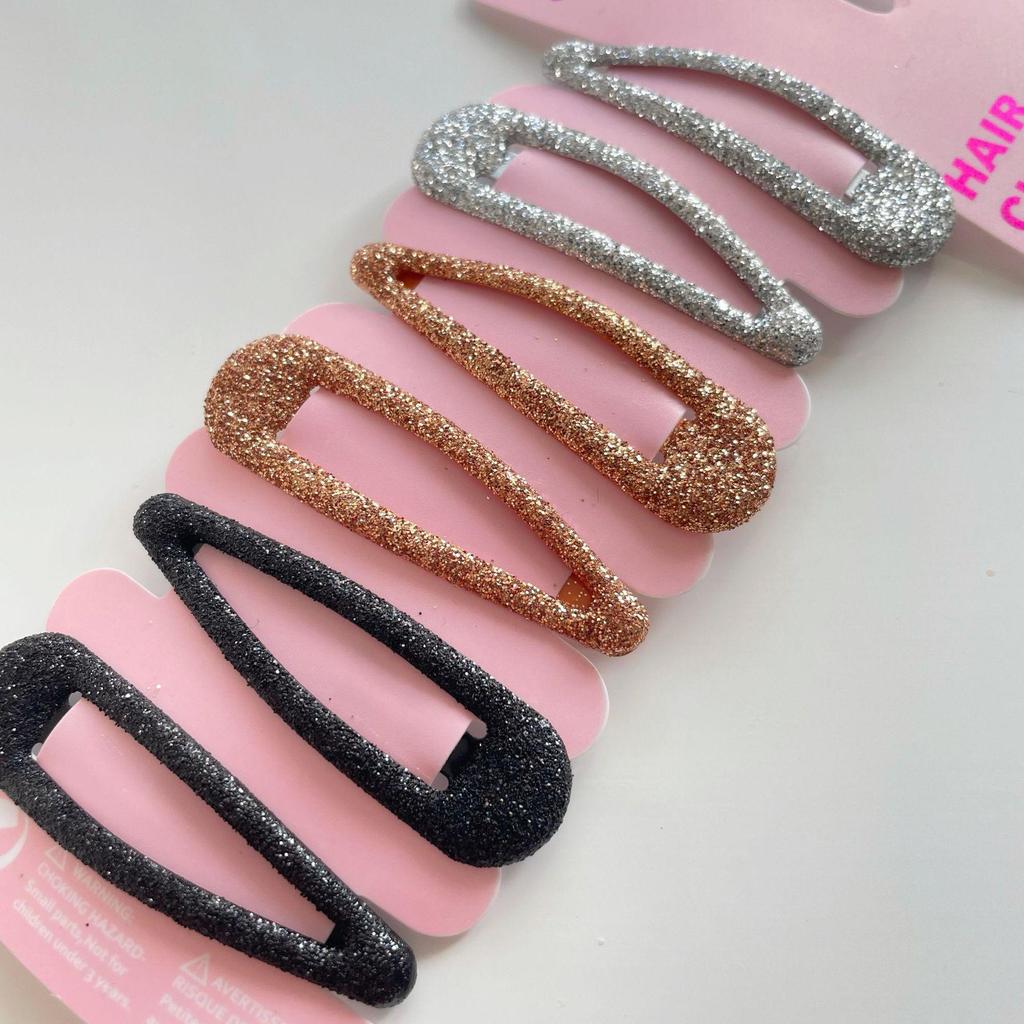 5cm Epoxy Resin Glitter BB Clip with Onion Powder Sequins - Colorful Hairpin for Girls, Bangs & Side Clip