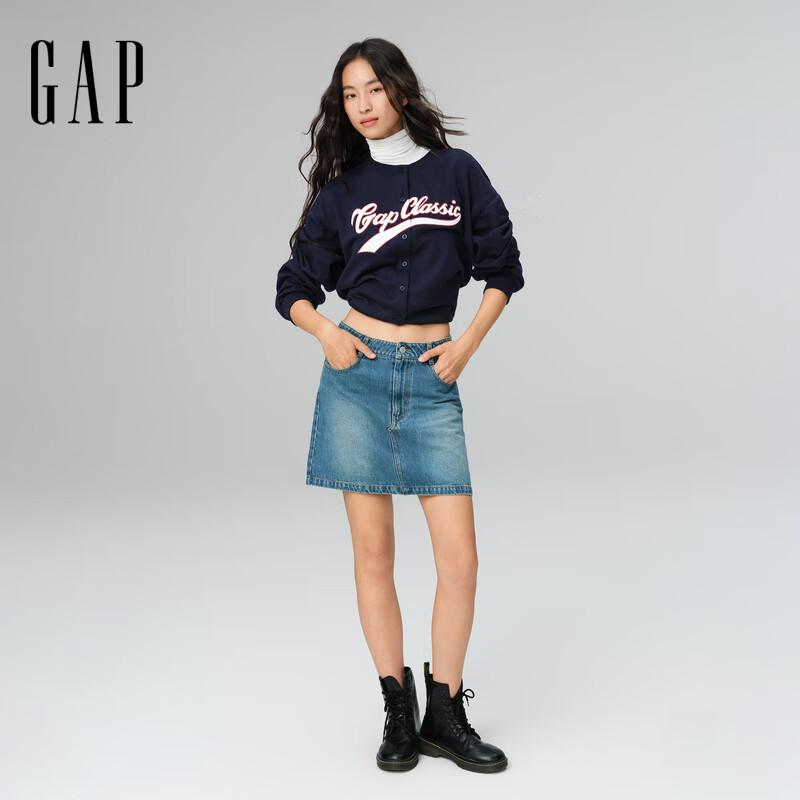 Gap Women's 2025 Autumn LOGO Appliqué Loose Baseball Jacket