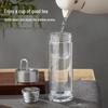 Portable Double-Wall Borosilicate Glass Tea Bottle with 316 SS Infuser