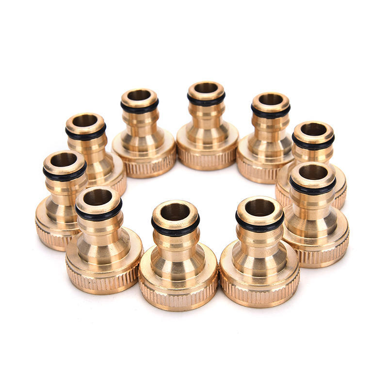 2pcs 3 /4 "Threaded Brass Tap Adaptor Garden Water Hose Pipe Connector Fitting