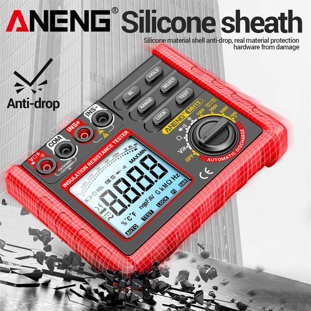 New Digital Multimeter Megohmmeter Insulation Resistance Tester Professional AC/DC Voltage Resistance Detection ANENG MH15 High Precision Tester Tools