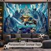 Wall Hanging Tapestry Custom NameZelda Pattern Personalized Printed Fabric Wall Decor