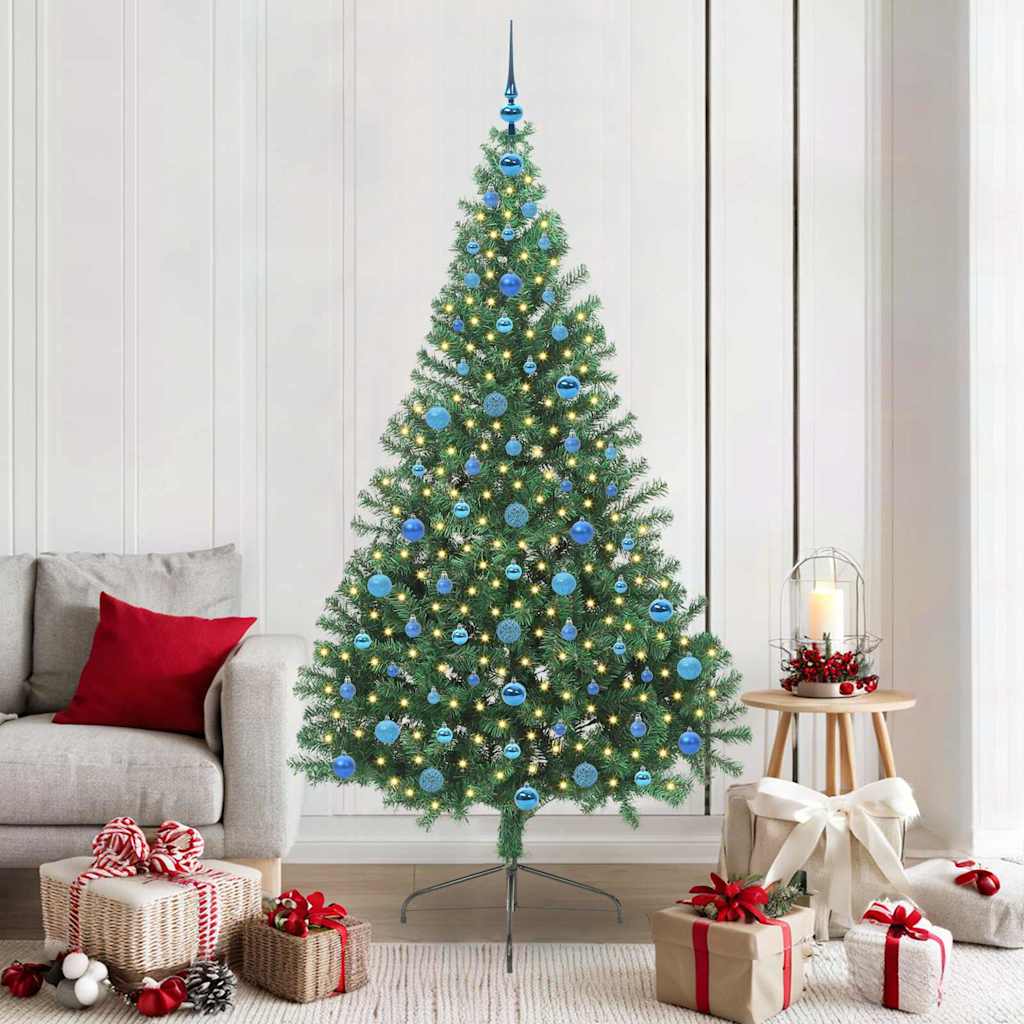 Artificial Pre lit Christmas Tree Green 210 cm PVC