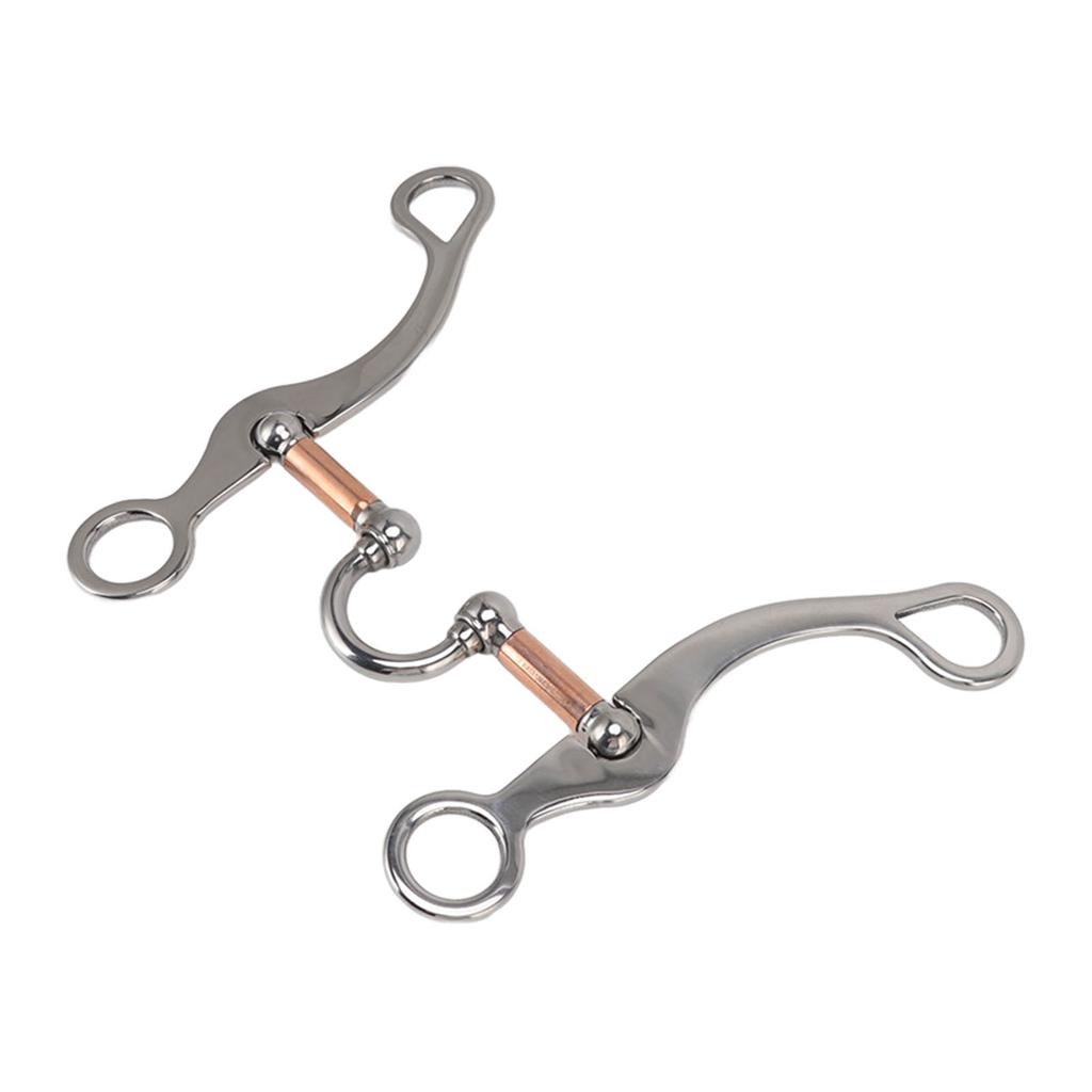 Horse Snaffle Bit Stainless Steel Rose Gold Plated Horse Gag Loose Ring Outdoor Garden Cultivation