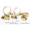 2Pcs Heavy Duty Hose Clamp Worm Drive Galvanization Fuel Hose Hoop Brackets Water Pipe Fasteners Clamps Clips Plumbing Tools