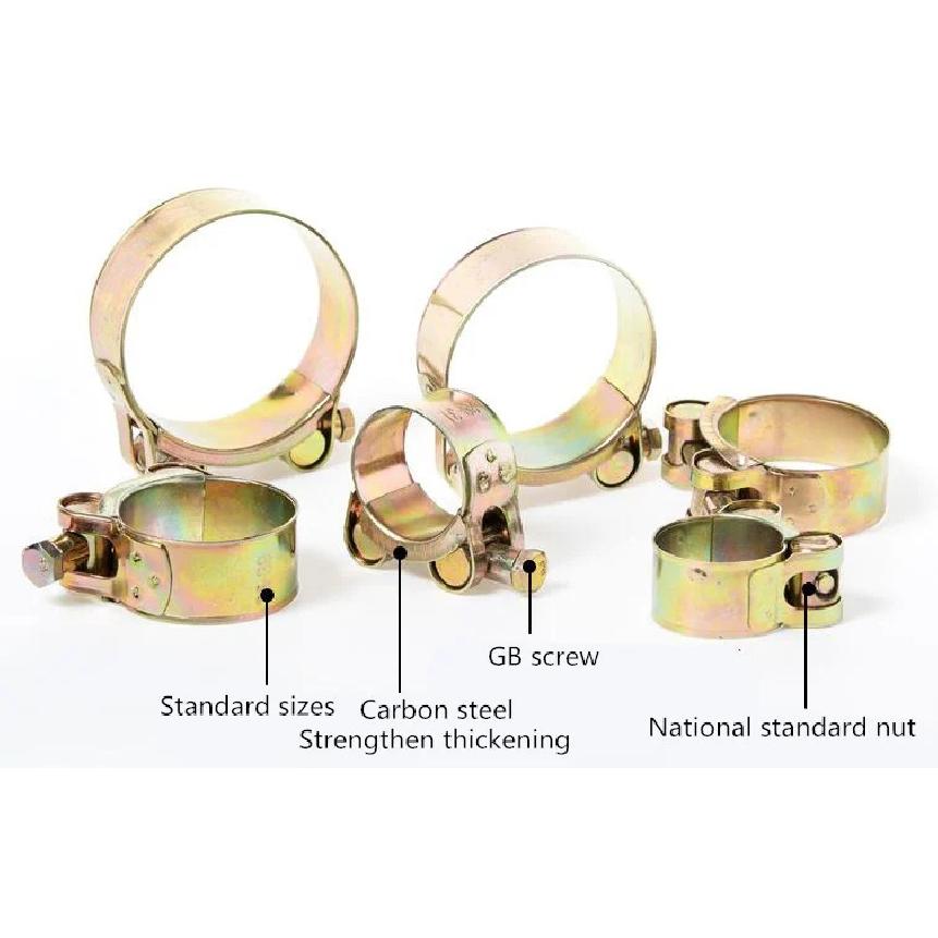 2Pcs Heavy Duty Hose Clamp Worm Drive Galvanization Fuel Hose Hoop Brackets Water Pipe Fasteners Clamps Clips Plumbing Tools