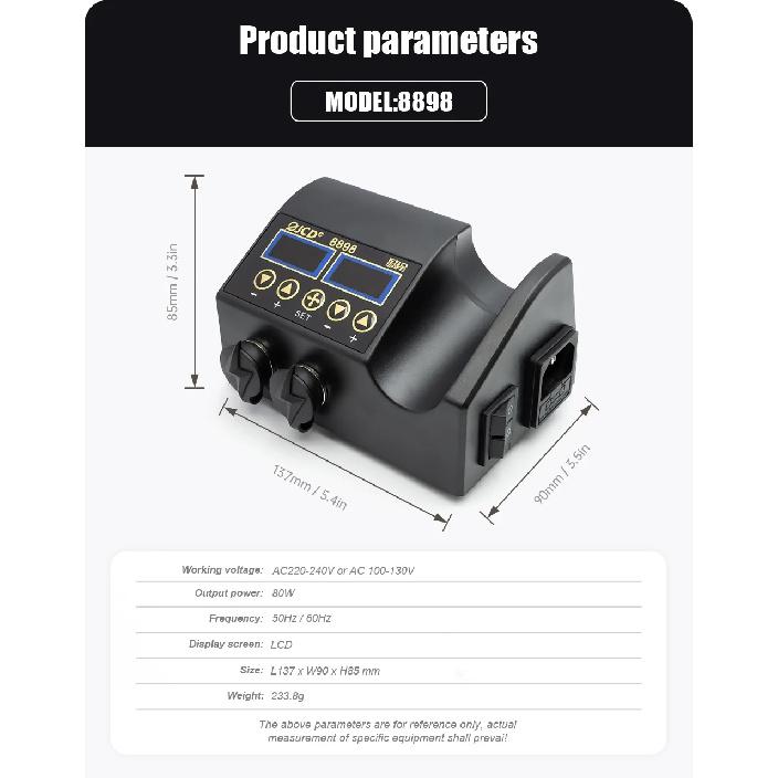 JCD 8898 750W Soldering Station 2 in 1 LCD Digital display Rework Welding Station Kit Soldering Iron Hot Air Repair Solder tools