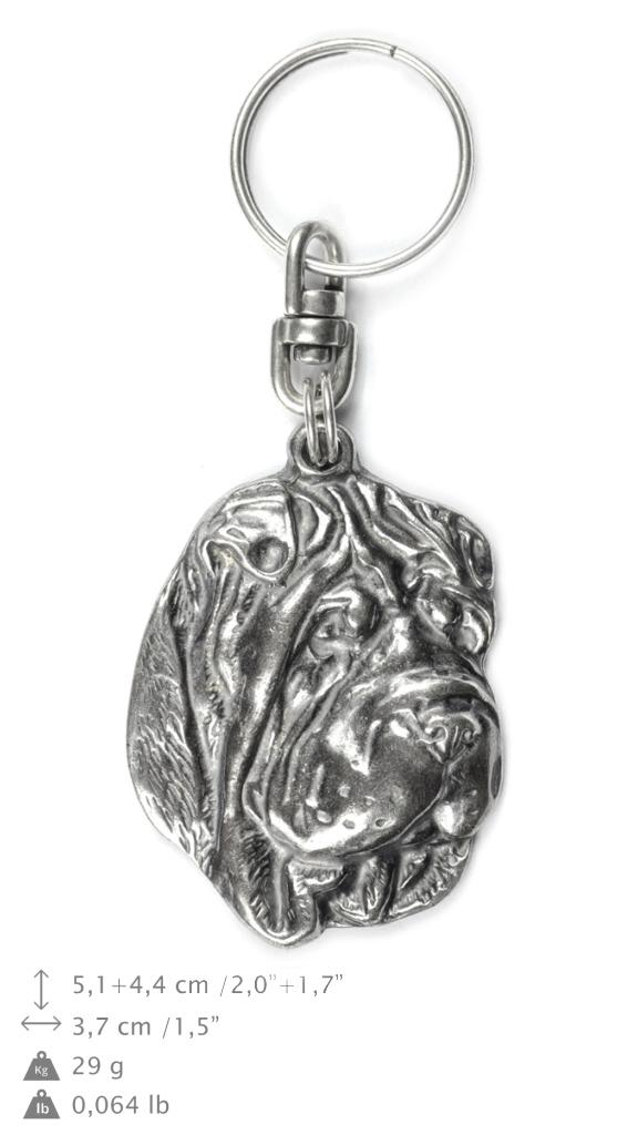 Shar-Pei - Posrebrzany wisiorek z psem, ozdoba torebki, zawieszka do plecaka marki Art-Dog