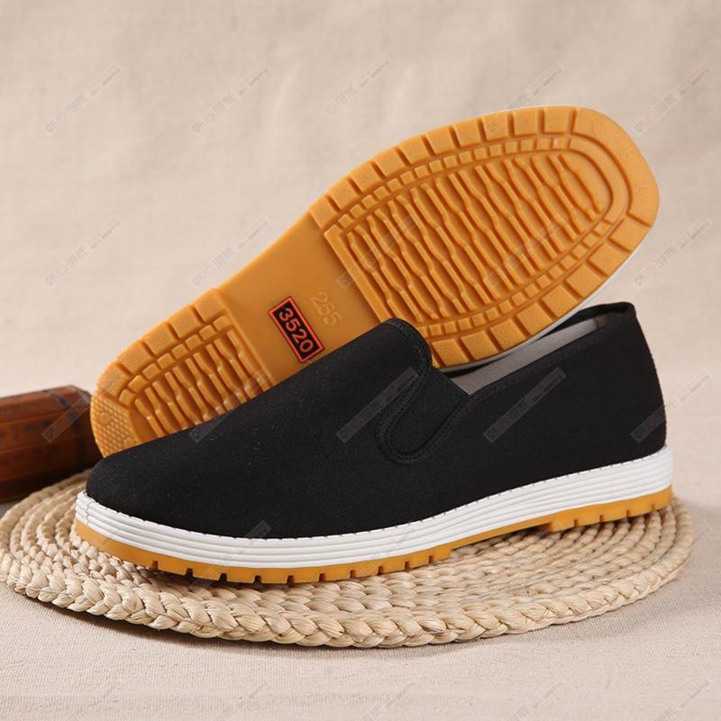 Jihua old Beijing cloth shoes men's rubber tendon soles high-end work driving canvas casual shoes