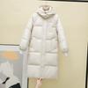 Down Padded Jacket Women's Long Over-the-knee Korean Version of The Thick Bread Jacket Winter Loose Padded Jacket