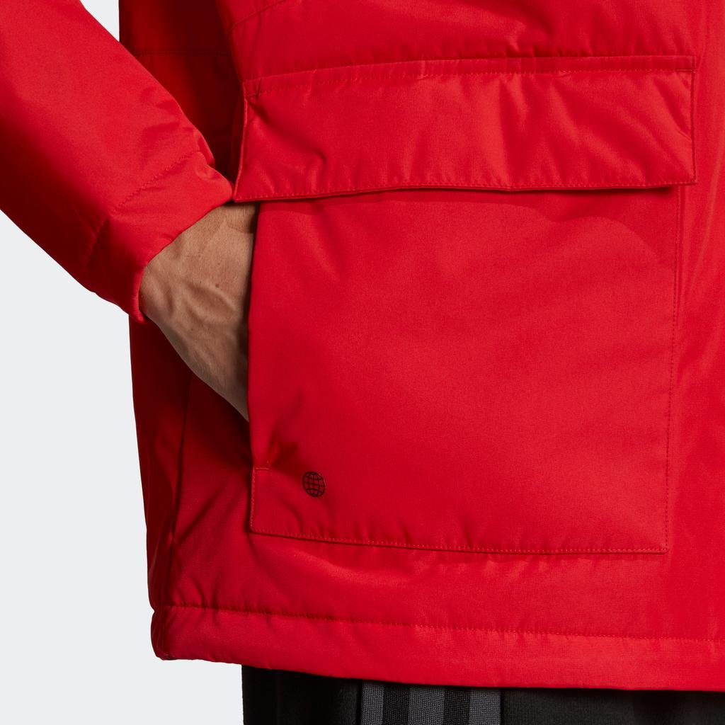 Adidas Bsc St In H J Casual Hooded Warm Cotton Jacket Winter Men Jackets Red H65765