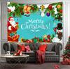 Christmas Tree Print Tapestry Wall Hanging Background Cloth Decor Red Santa Claus Polyester Tapestry Home Room Wall Decoration