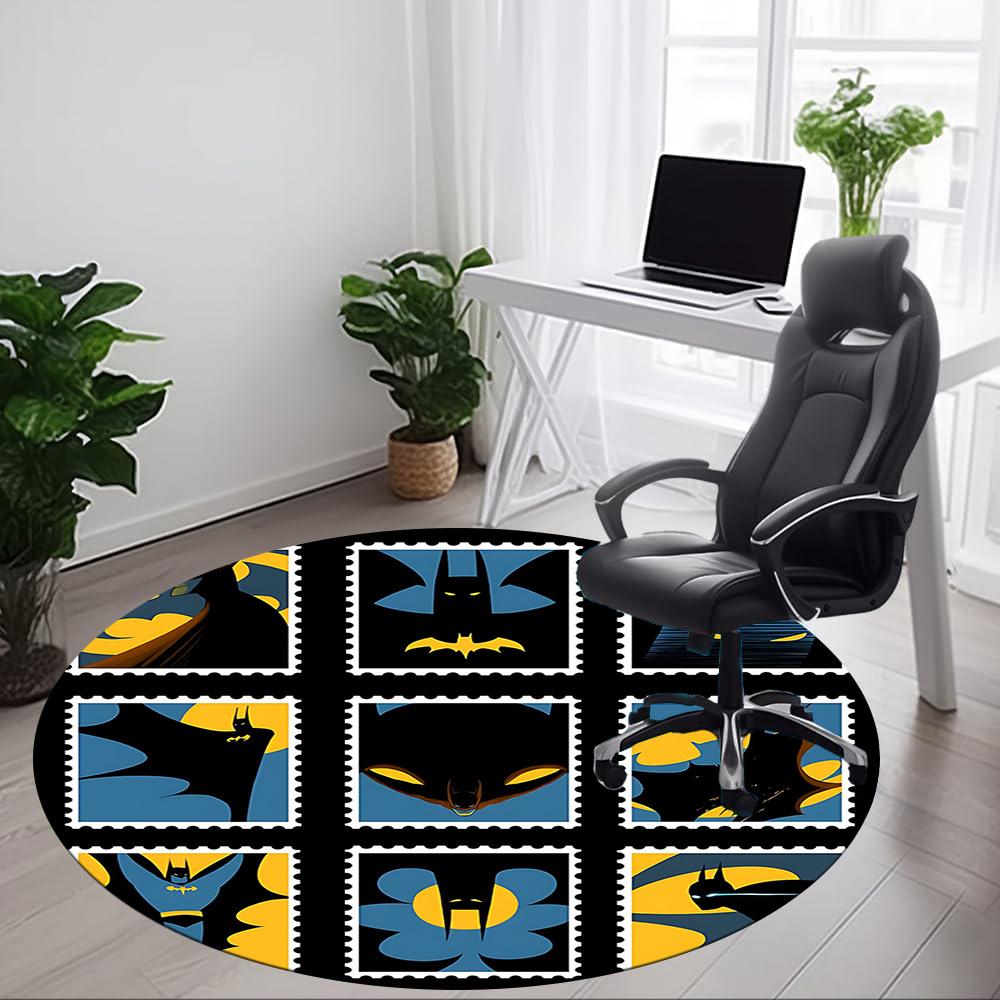1pc Batman Office Round Area Rug, Under Office Chairs Bedroom Living Room Home Decor, Room Deco, Available in Various Sizes169