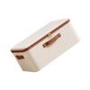 Breathable Cotton Linen Storage Box With Zippered Dustproof Lid For Clothes Bedding Home Organization Supplies