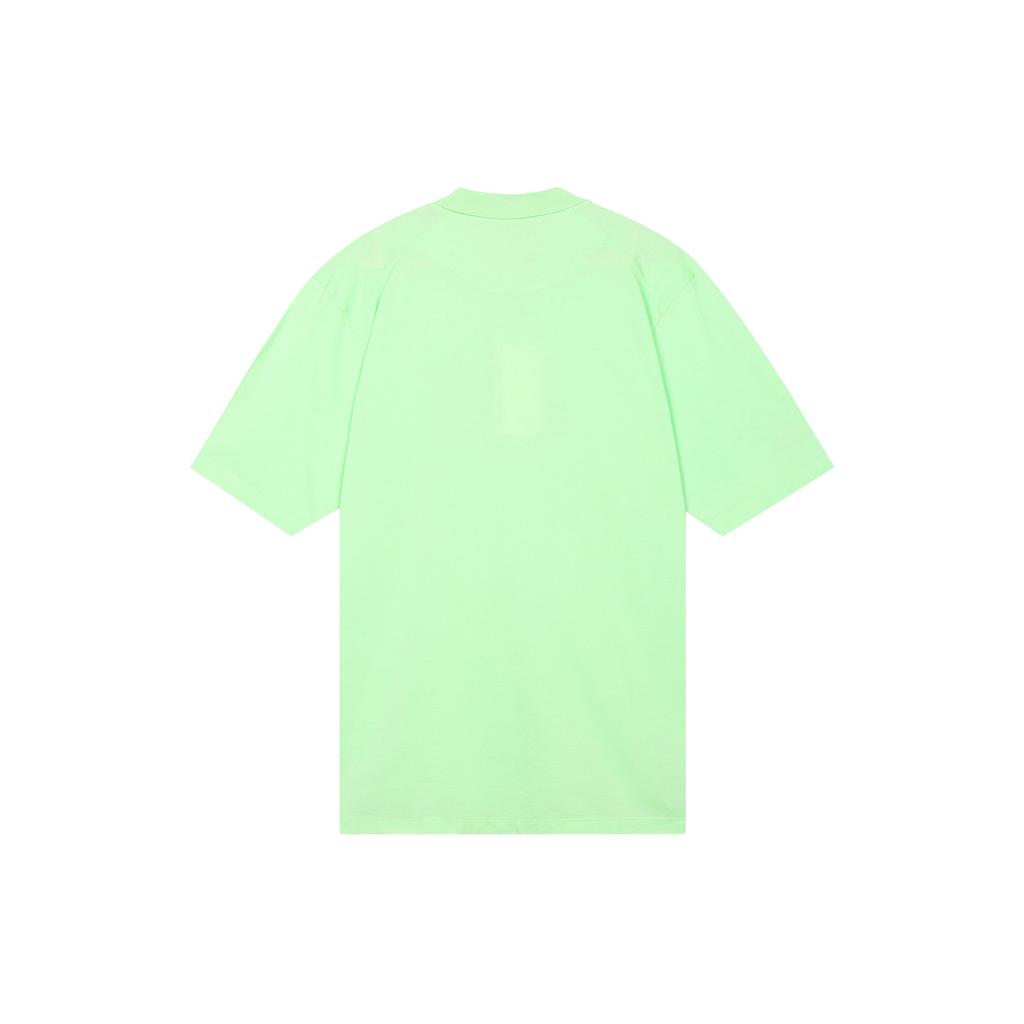 Y-3 SS22 Logo Print Cotton Solid Short Sleeve Polo Shirt Men Polo Shirts Green HG6222