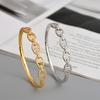 Bracciale Naso di Maiale in Acciaio di Titanio con Zirconi Micro-Intarsiati Transfrontaliero Europeo & Americano - Set di Braccialetti Versatili Moda di Lusso Leggero di Fascia Alta