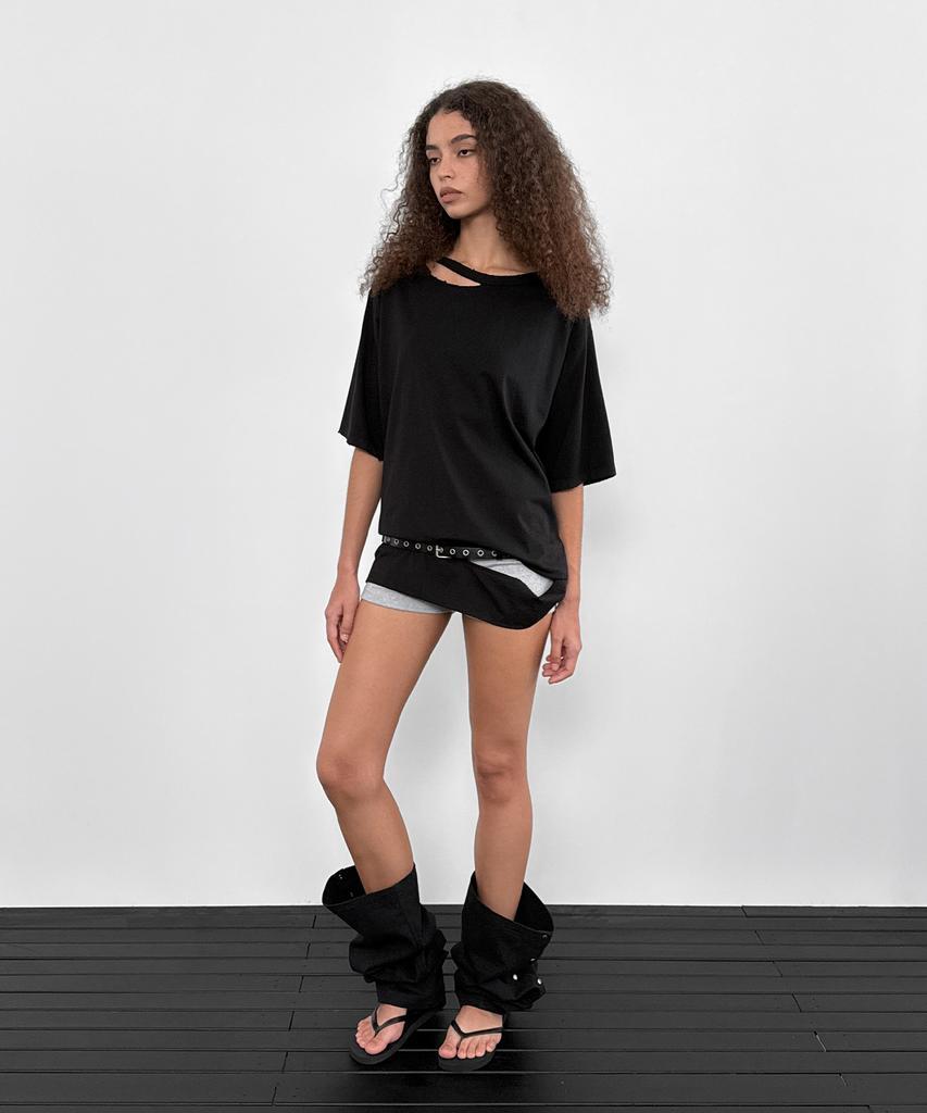 Saendeulig Overfit Washed Tee_Black