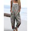 Womens Sleeveless Jumpsuit With Vintage Print Loose Fit Streetwear Style 2026