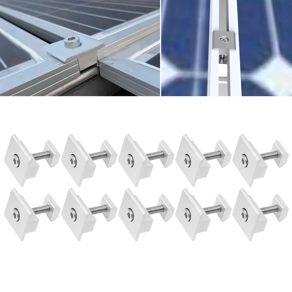 10 Pcs Solar Panel Mid Clamp Assembly for 30-45mm Thickness