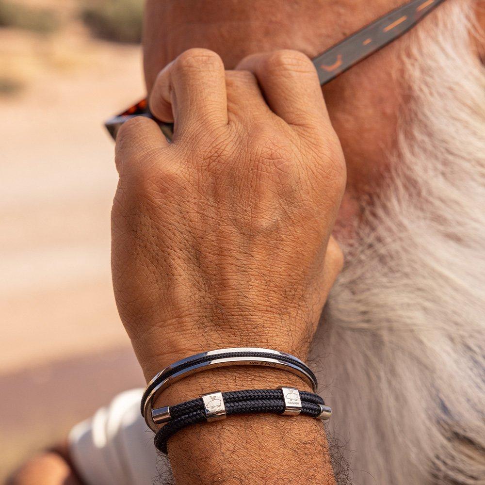 Pig & Hen Nabak 6 Bracelet - Navy x Silver