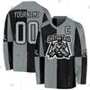 Custom Name Team Suits Gradient Graffiti Colorful Vintage Retro Breathable Pullover 3DPrint Casual V-Neck Hockey Jersey Shirts J