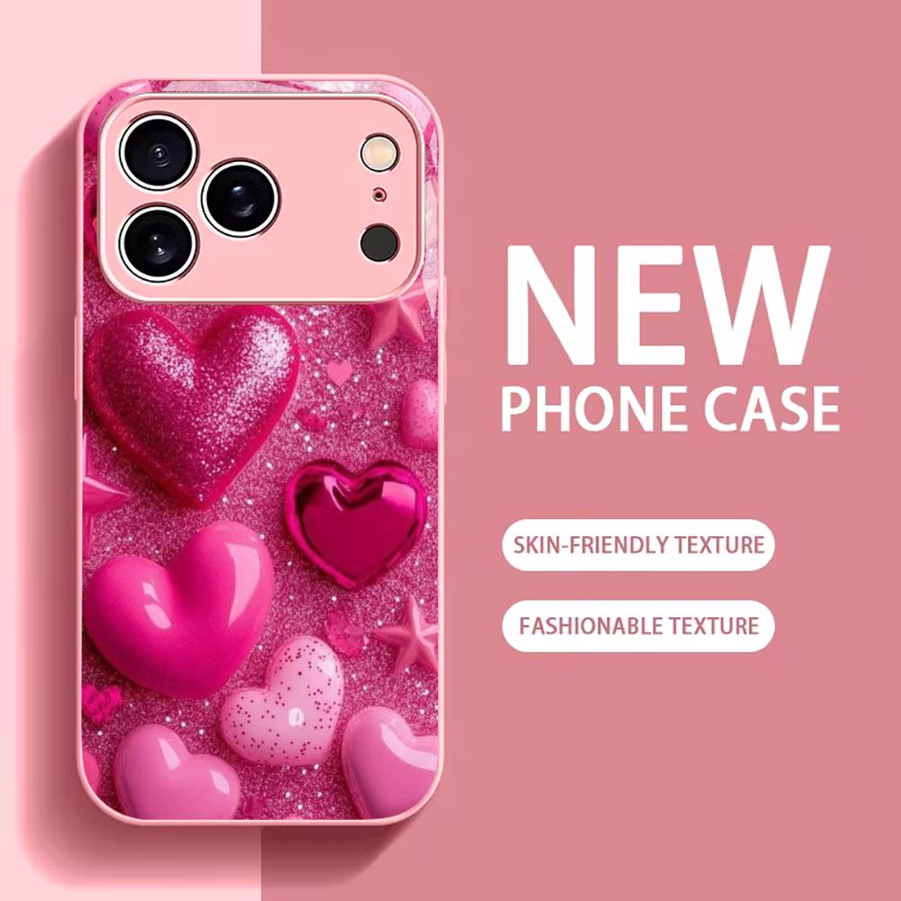 Colorful For Electroplated Glass Phone Case For iPhone 17 16 15 14 13 12 11 Pro Max Plus 16E 17Air Cover