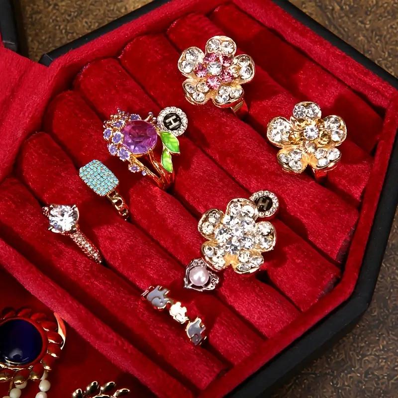 Gothic Jewelry Box PU Coffin Multi-Compartment Organizer Case for Earring Necklace Ring Storage Halloween Gifts for Women