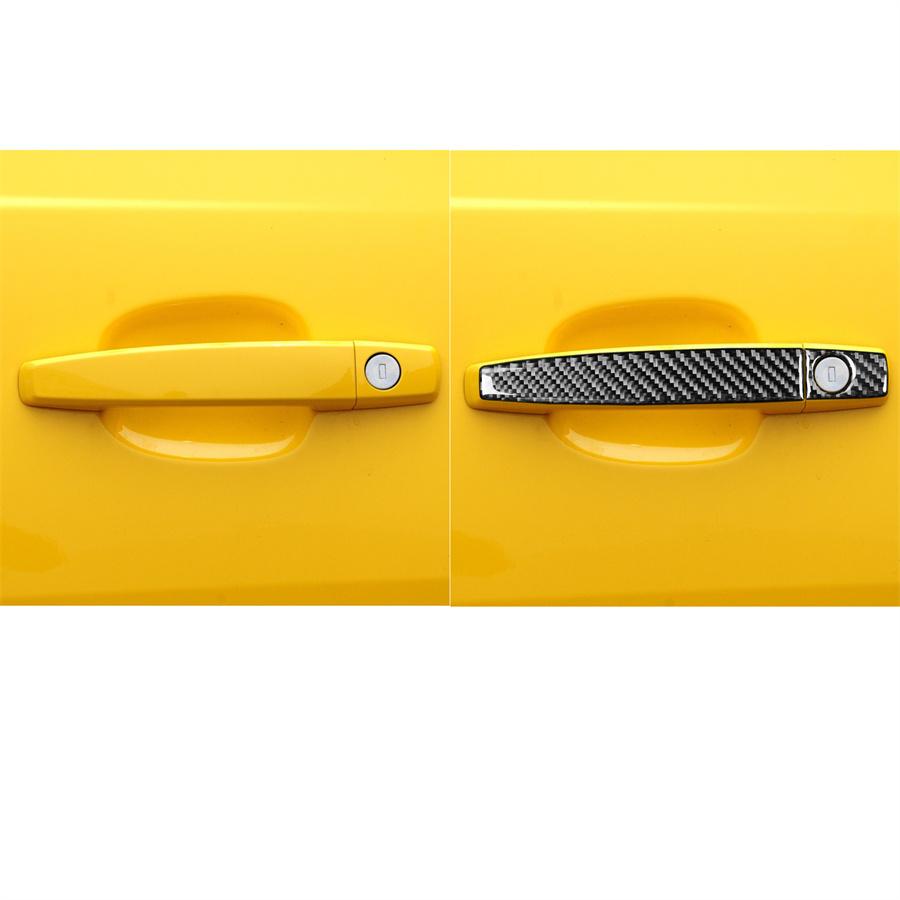 For Chevrolet Camaro 2010-15 Carbon Fiber A/B Pillar  Door Handle Oil tank Trim Cover Kit  Left-hand-drive only