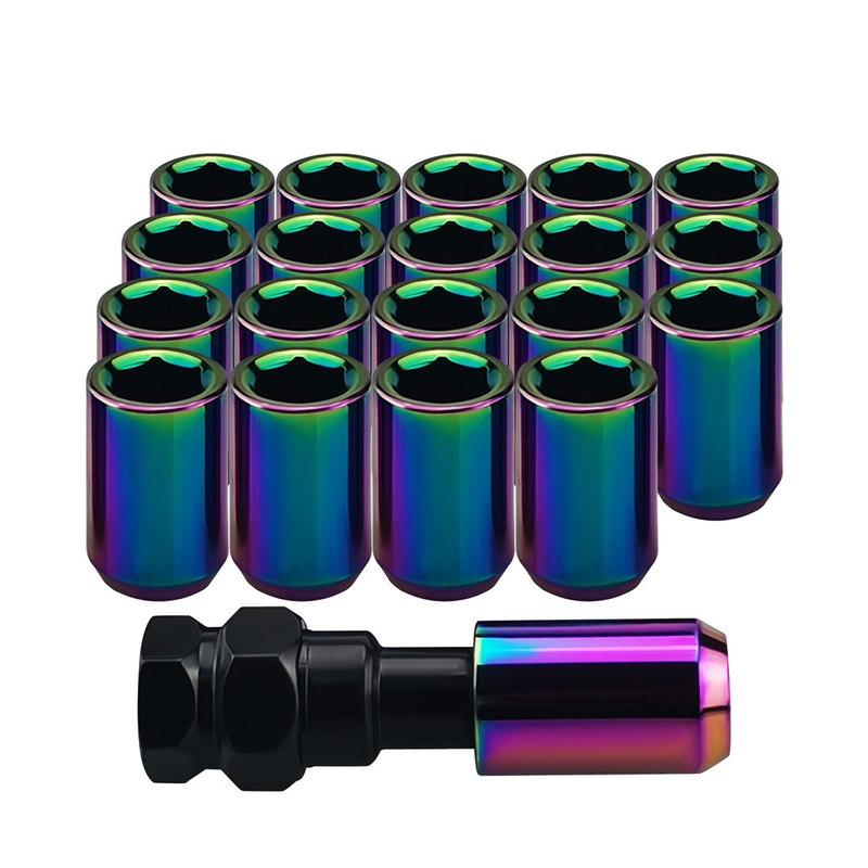 Universal 32mm Stainless Steel Extended Wheel Lug Nuts 20 Pieces Racing Car Steel Wheel Nuts M12 x 1.25 M12x1.5