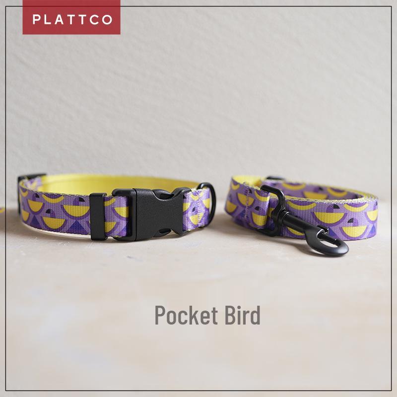 PLATTCO New Printed Pet Dog Leash & Collar - Model PDC312 Medium