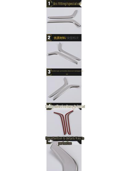 17 CRV Front Fog Light Eyebrow Decorative Strip & Anti-Scratch Bumper Patch