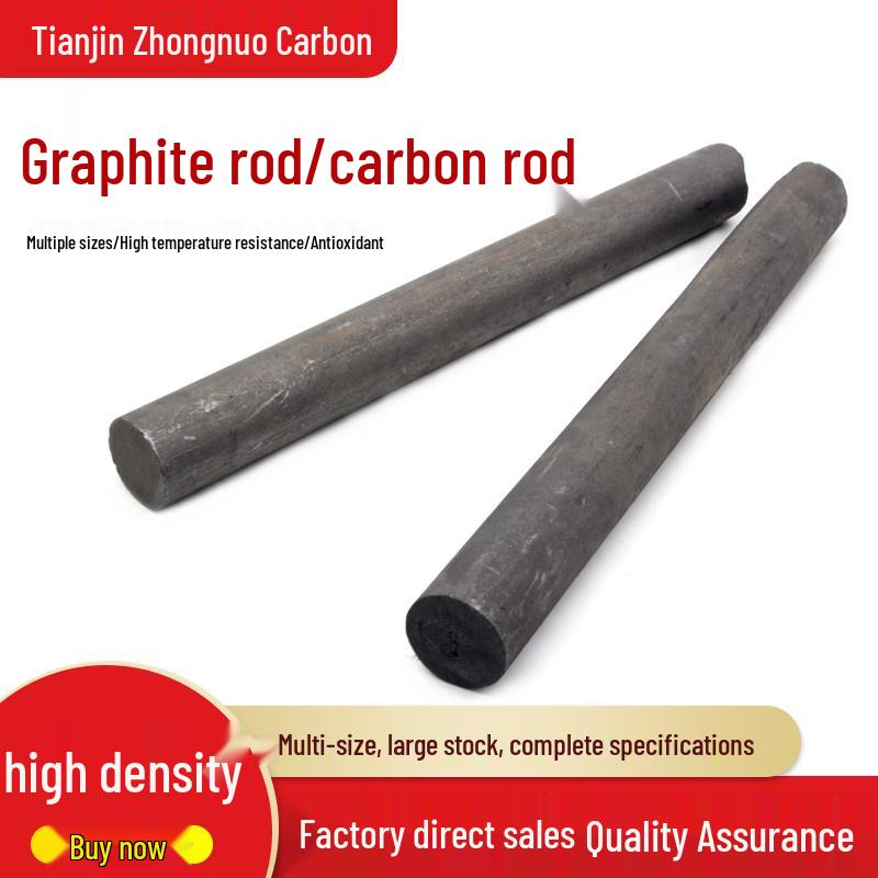 

High-Temp Graphite Electrode Rod for Experiments (4-14mm) 10mm diameter, 50mm length, Pack of 5