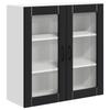 Wall Mounted Glass Cabinet LUCCA Black 80 X 31 X 80 Cm Particleboard